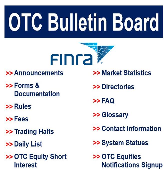 Over-the-counter bulleting board