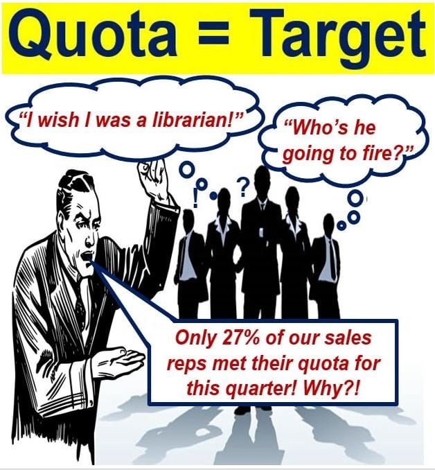 Quota can also mean target