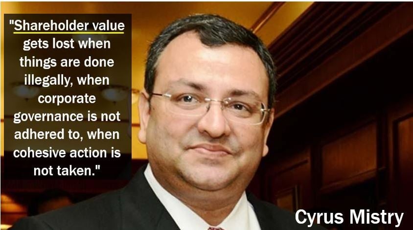 Cyrus Mistry shareholder value quote