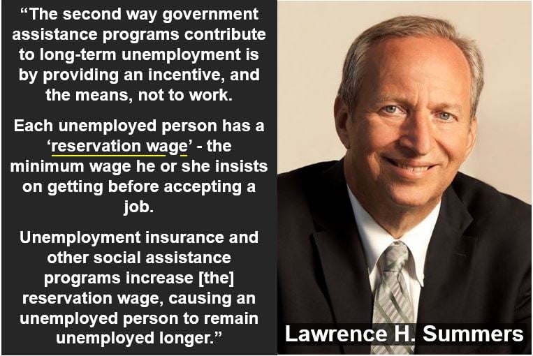 Lawrence Summers - reservation wage quote