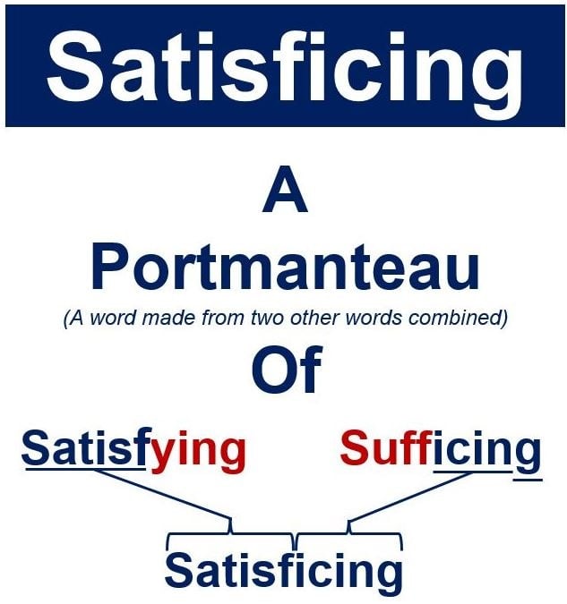 Satisficing comes from two words