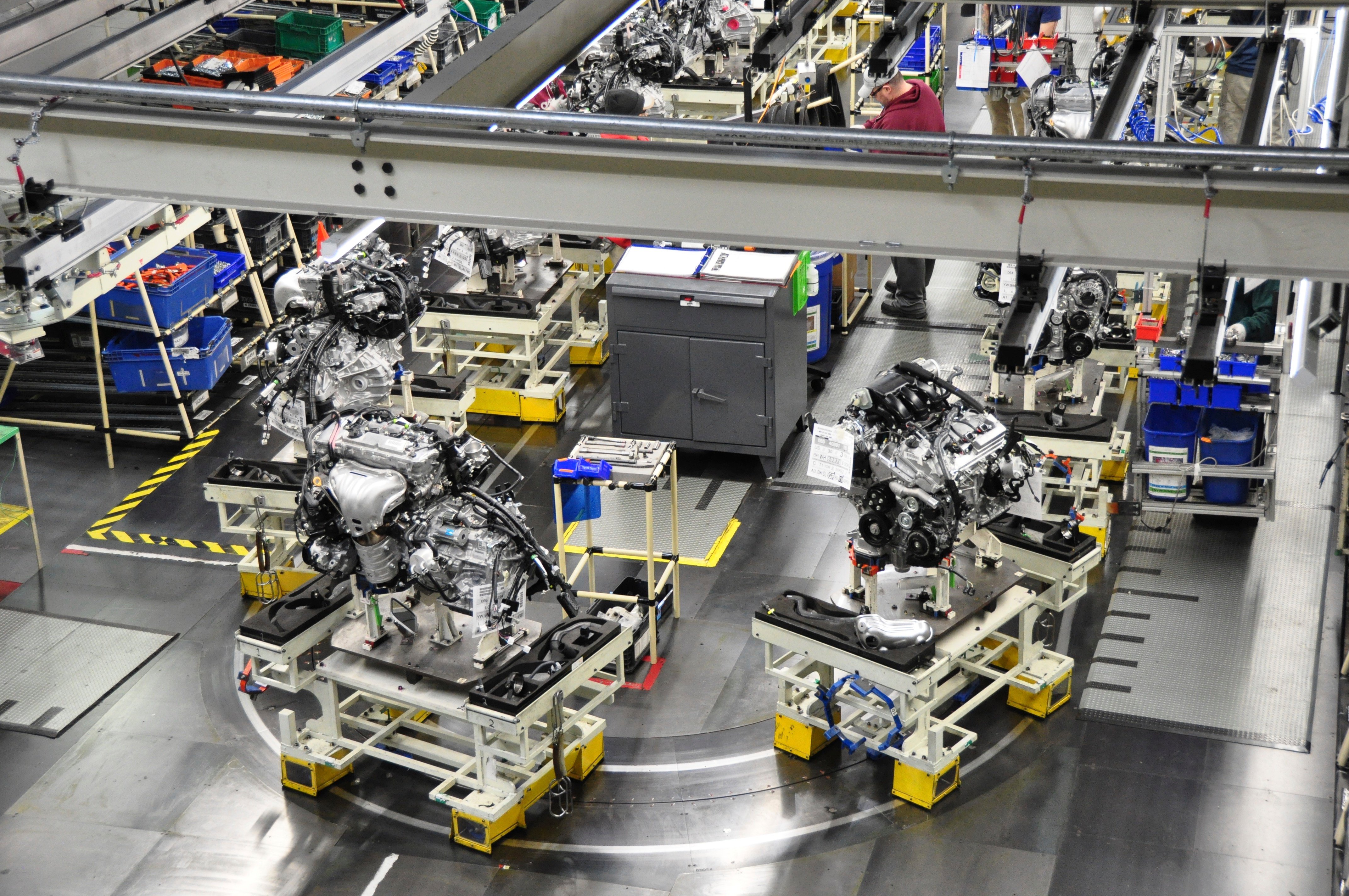 Assembly line at Toyota Motor Manufacturing.