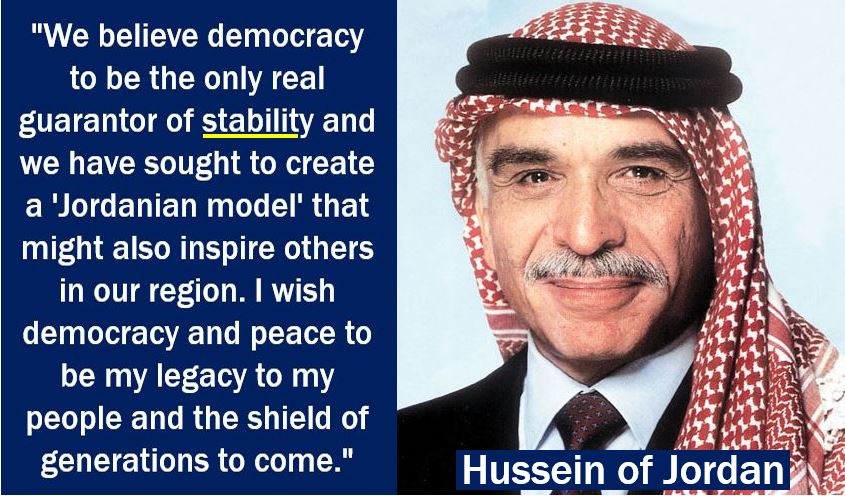 Hussein of Jordan - Stability quote