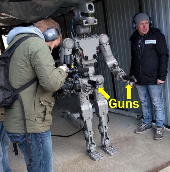 Russian Robot with two guns