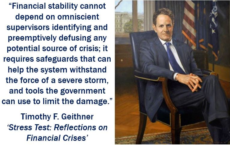 Timothy Geithner - Stress testing quote