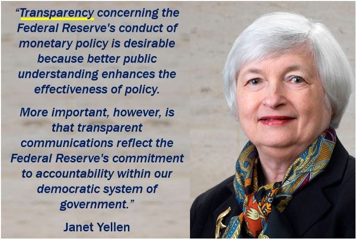 Transparency quote - Janet Yellen