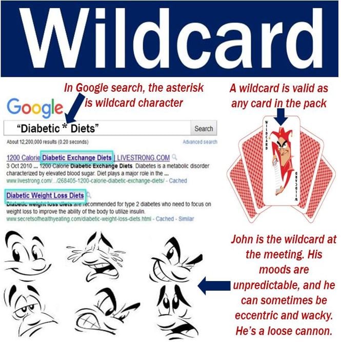Wildcard - three meanings