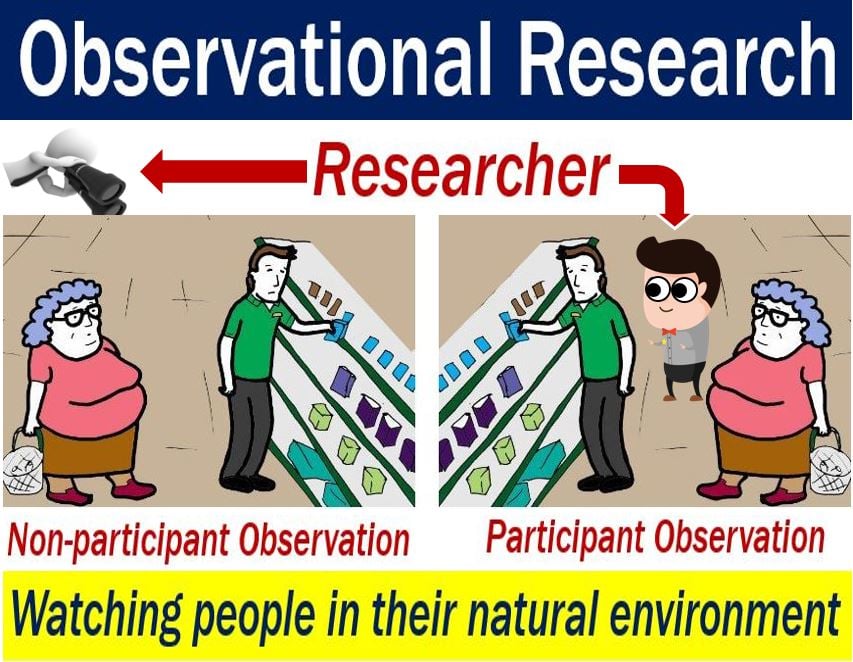 Observational Research - image with explanation and examples