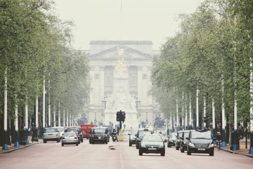 vehicles on London street