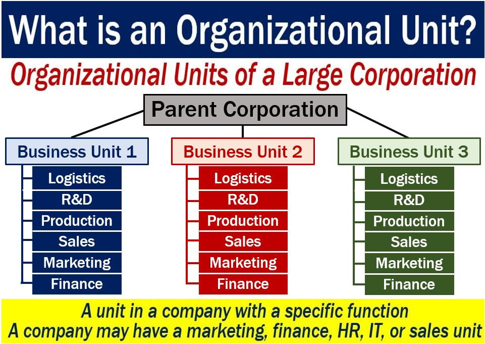 Organizational unit - image with explanation of meaning