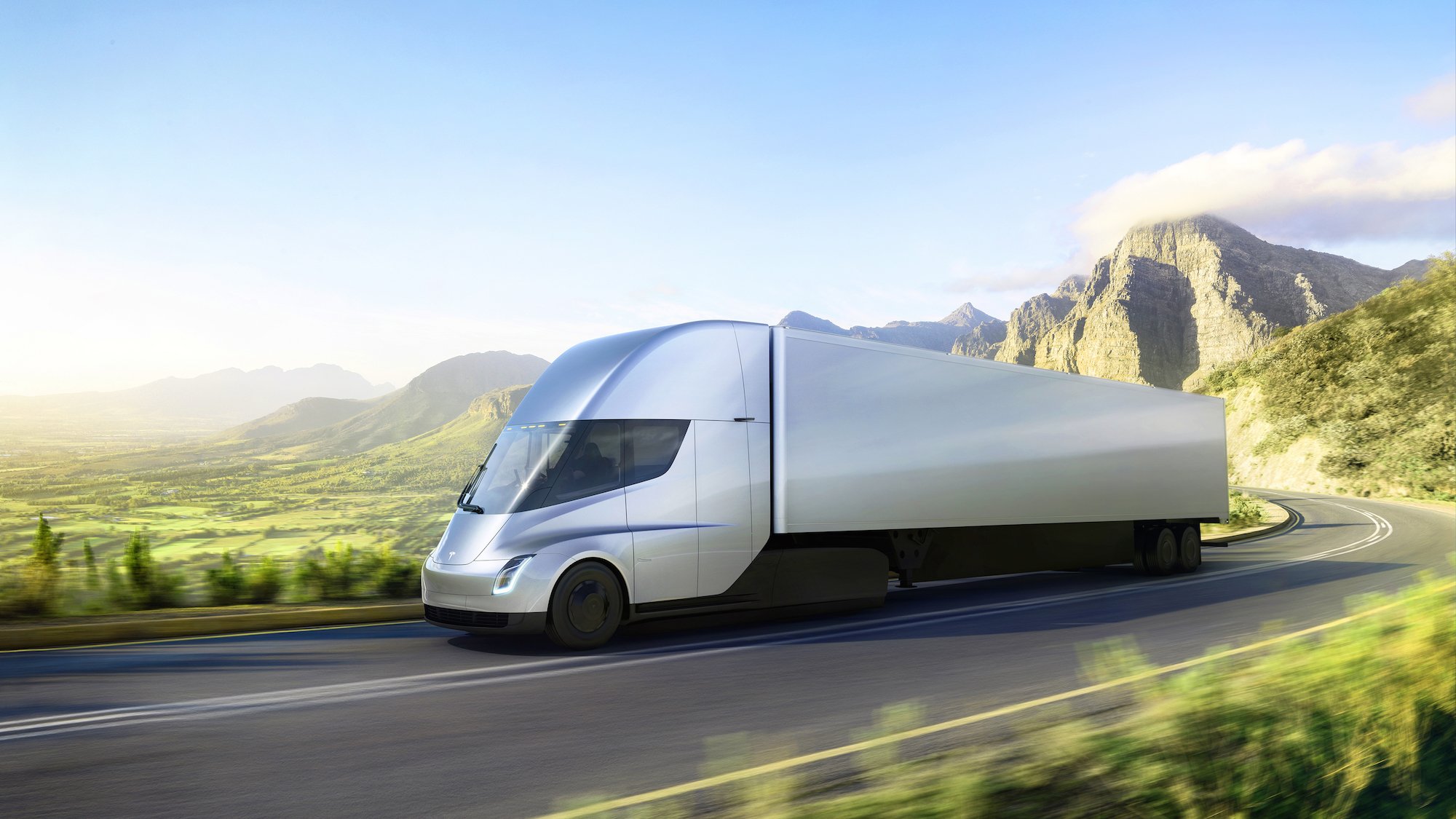 Tesla unveils hotly anticipated 500mile range electric 'Semi' lorry