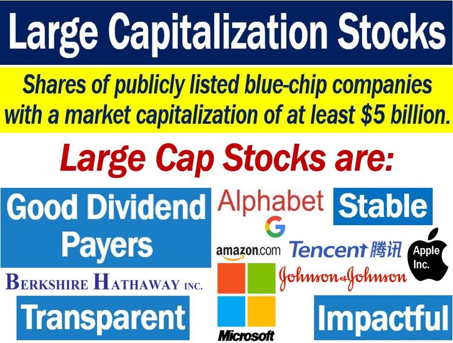 Large capitalization stocks definition, meaning and examples