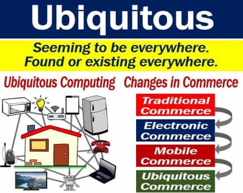 Ubiquitous Example Visual What does ubiquitous mean? Definition and meaning