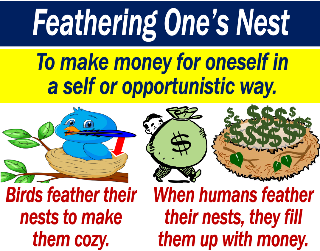 feather one's nest