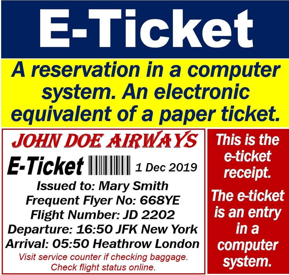 E-Ticket - Electronic Ticket