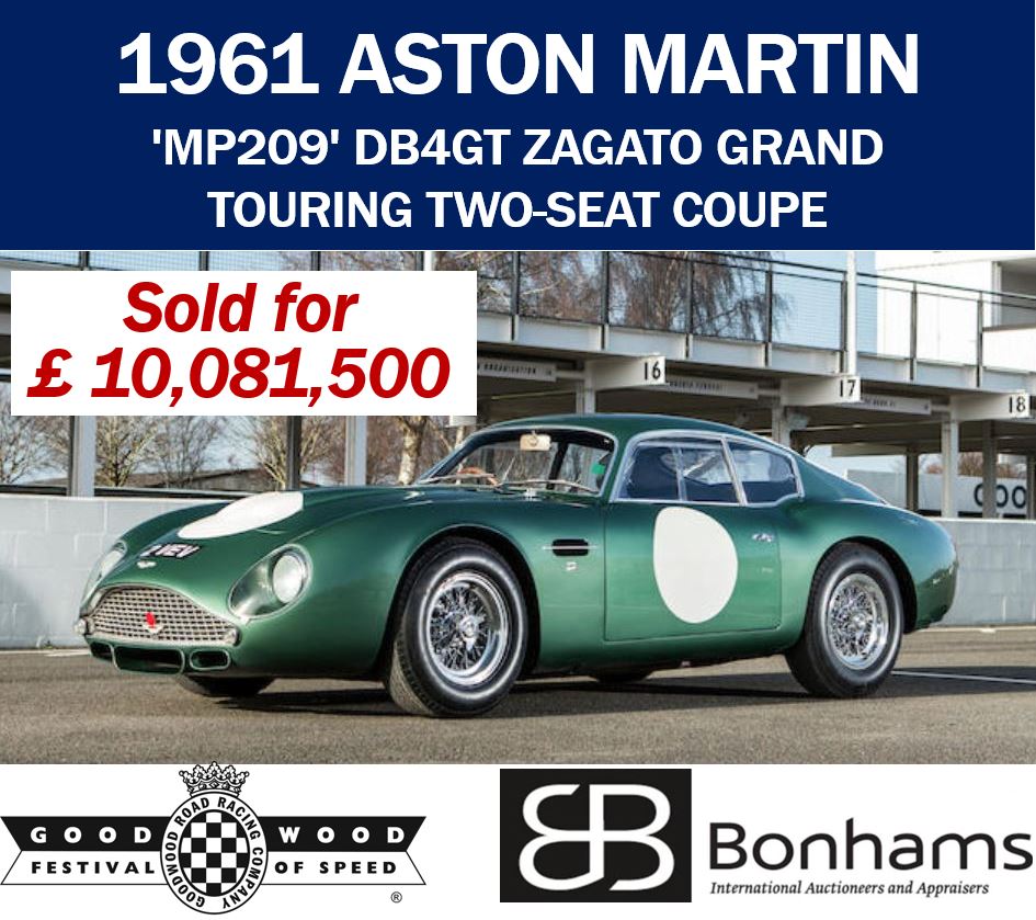 Aston Martin sold for over 10 million