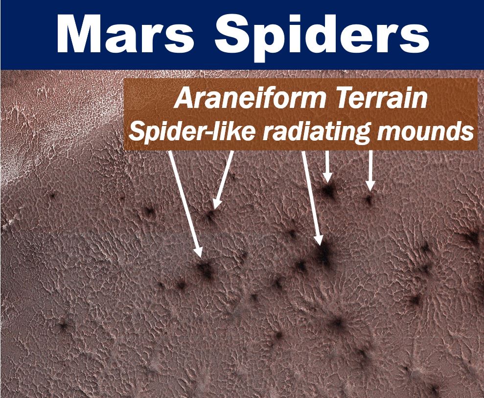 Mars Nasa Hi Res Spiders