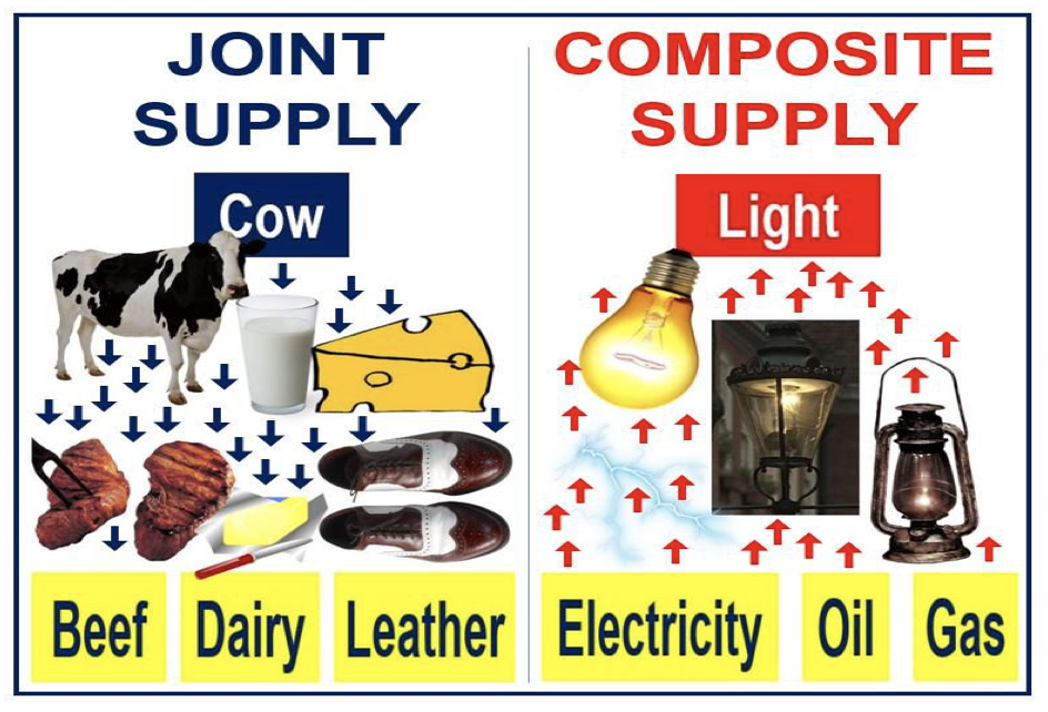 Difference between joint supply and composite supply.