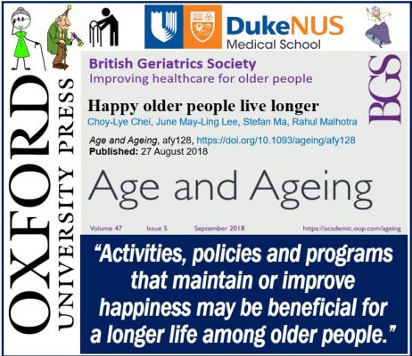 Happy older people live longer