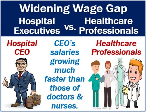 Hospital executives versus healthcare professionals - wage gap