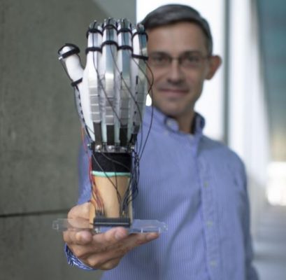Prof Shea with ultra-light glove