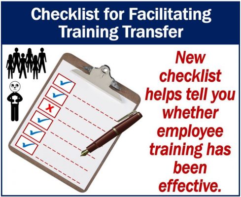 Checklist for assessing effectiveness of training programs