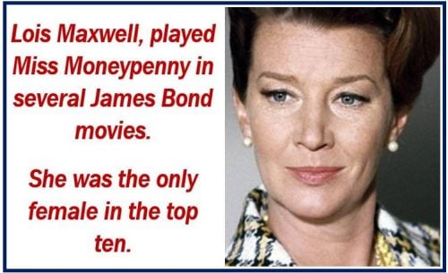 Lois Maxwell most influential female actor