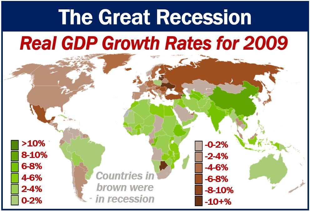 The Great Recession - GDP growth rates in 2009