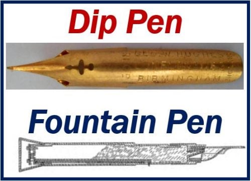 Dip pen and fountain pen