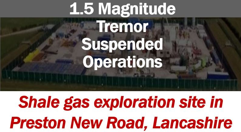 Fracking suspended due to tremor