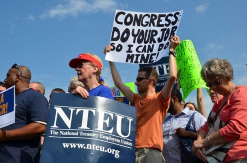 Government shutdown protest