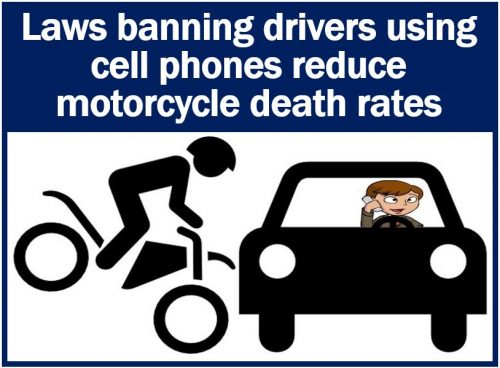 Motorcycle fatality rates when laws ban cell phone use while driving