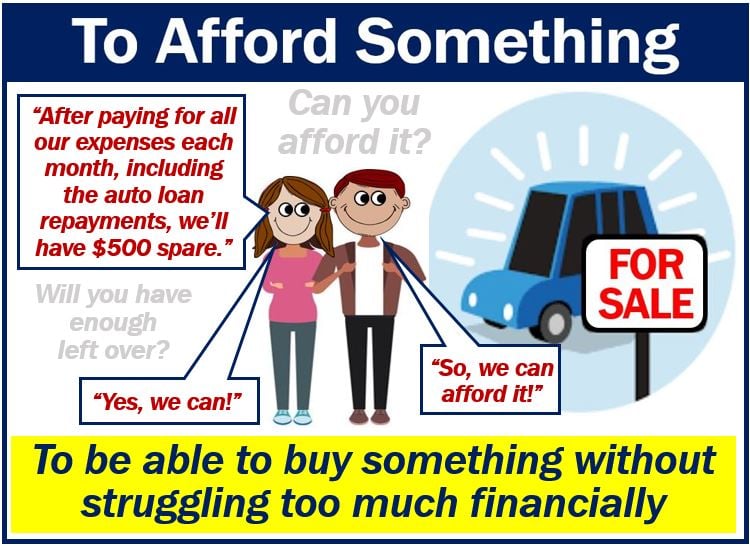 To afford - definition and example