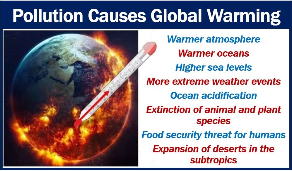 Pollution causes global warming image