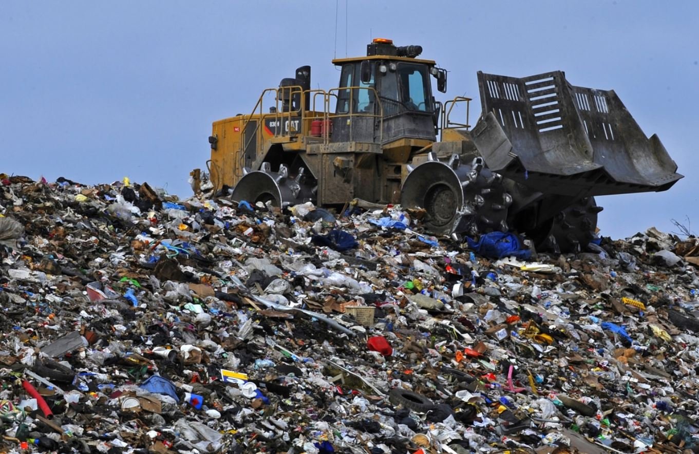 Land Pollution - municipal waste landfill image