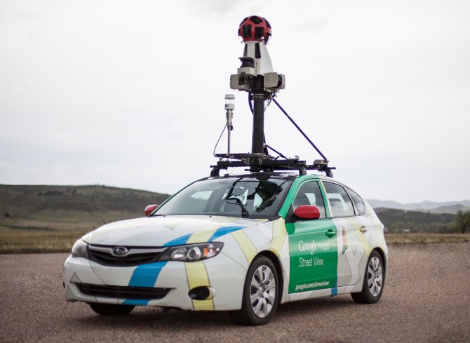 a Google Street View car with a high-precision methane sensor