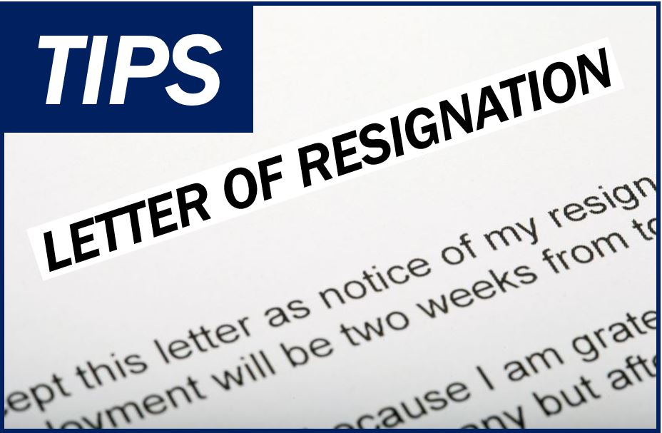 Letter of resignation image 87387847875874878738