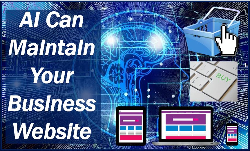 Artificial intelligence to maintain business website