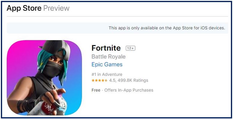 Fortnite iPhone games image