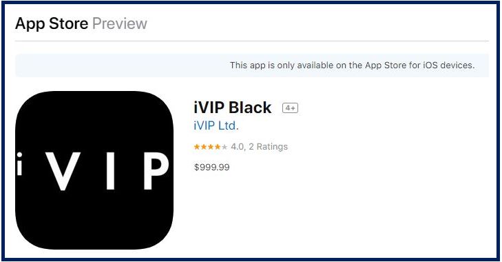 iPhone apps VIP Black image 3333
