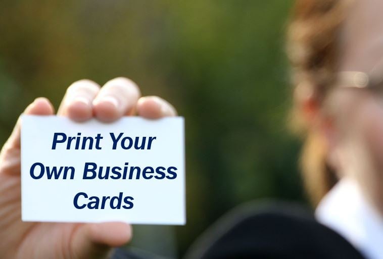 Print your own business cards image 434444