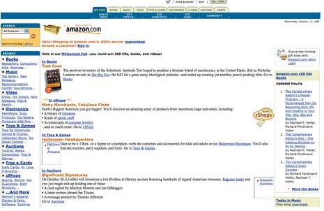 AMAZON website in 1995 image