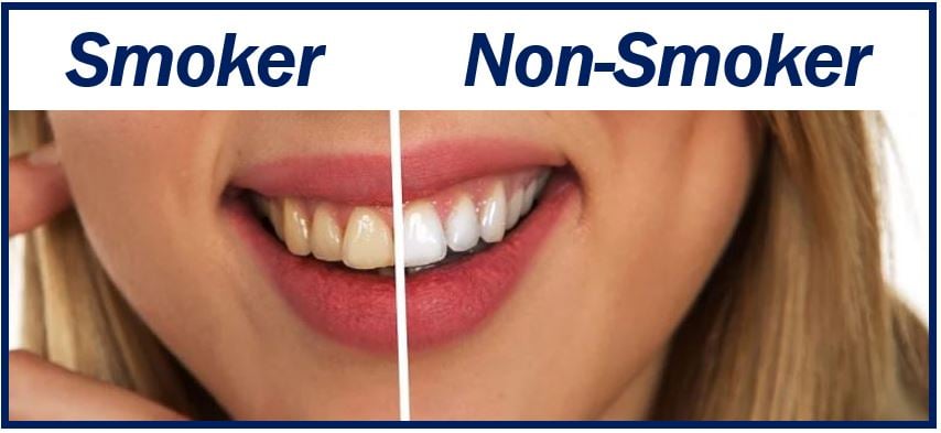 Smoker and non-smoker image teeth 333333