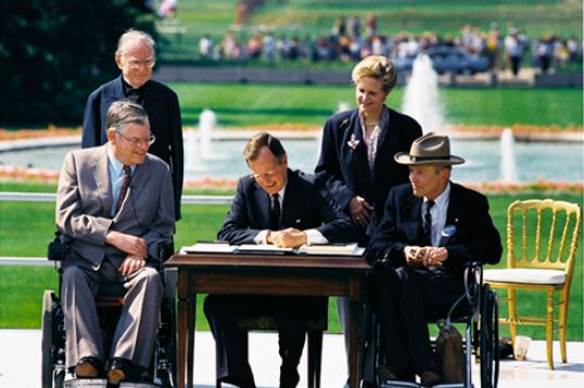 ADA signing by President Bush