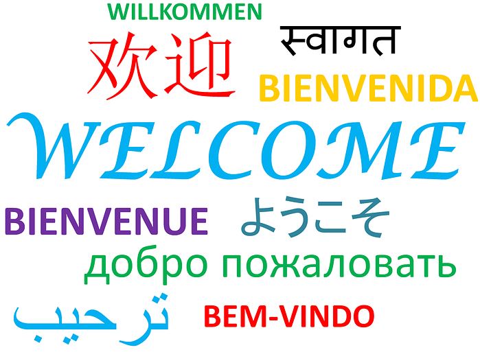 Language Barrier - image of welcome in many languages