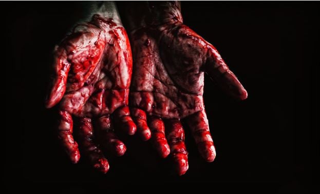 Personal injury case - two bloody hands 2