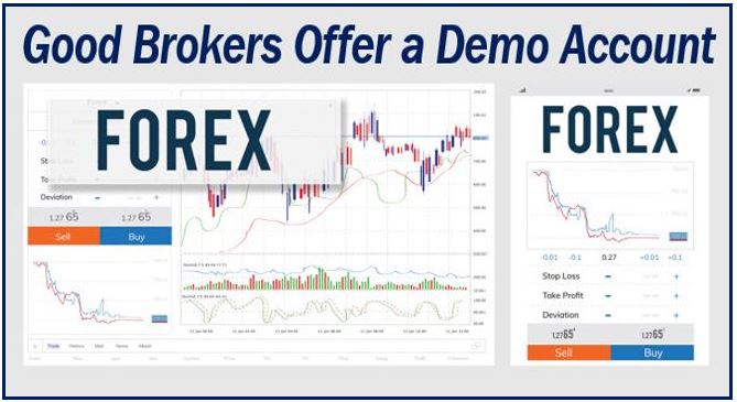 Choose a forex broker - image for article - demo account