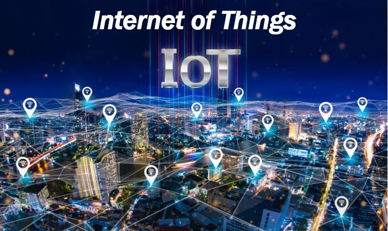 Image of city at night - article about the technology of IoT 44