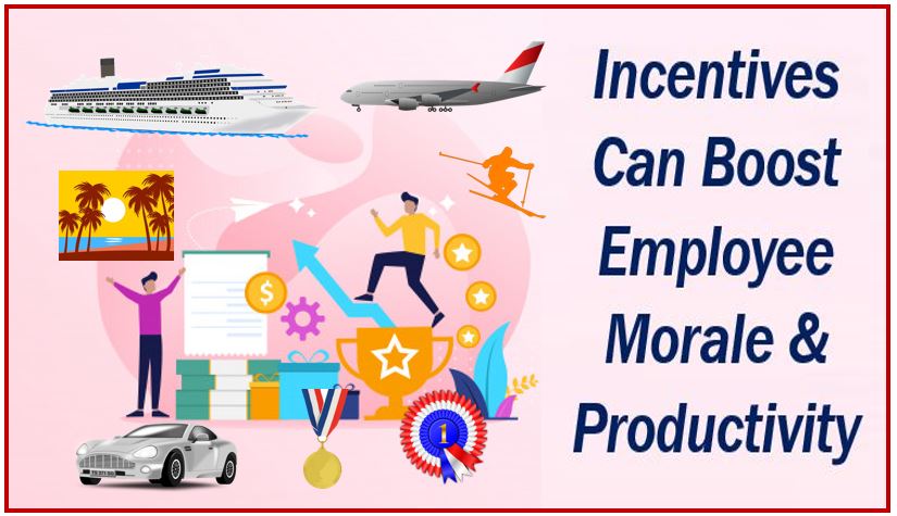 Images related to incentives that can boost morale and productivity