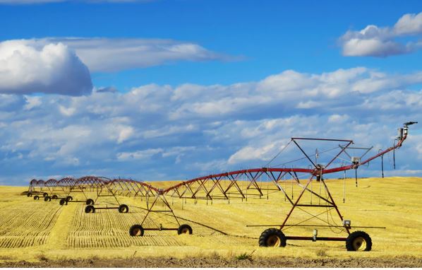 Irrigation equipment in a field